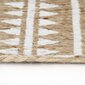 vidaXL paklājs ar baltu apdruku, džuta, 90 cm, roku darbs cena un informācija | Paklāji | 220.lv