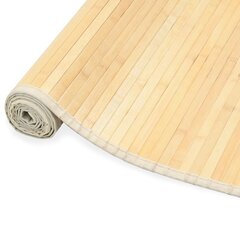 vidaXL paklājs, bambuss, 100x160 cm, dabīgā krāsā цена и информация | Ковры | 220.lv