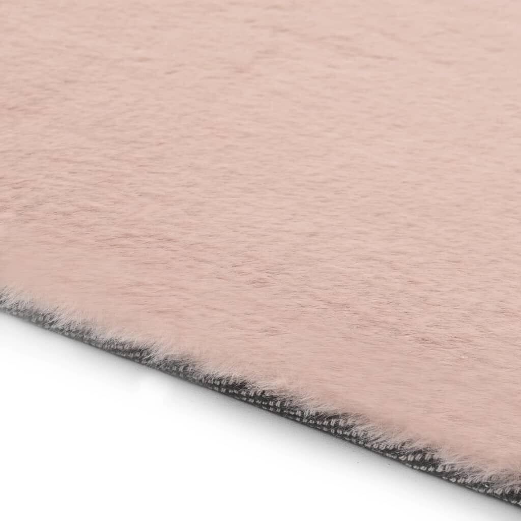 vidaXL paklājs, 160x230 cm, mākslīga truša āda, veci rozā cena un informācija | Paklāji | 220.lv