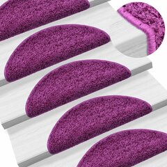 vidaXL kāpņu paklāji, 15 gab., violeti, 56x20 cm цена и информация | Ковры | 220.lv