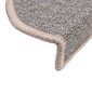 vidaXL kāpņu paklāji, 15 gab., gaiši brūni, 65x24x4 cm цена и информация | Paklāji | 220.lv