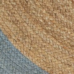 vidaXL paklājs ar olīvu zaļu malu, džuta, 120 cm, roku darbs cena un informācija | Paklāji | 220.lv