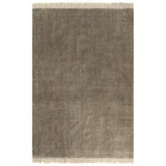vidaXL paklājs, kokvilna, 120x180 cm, pelēkbrūns цена и информация | Ковры | 220.lv
