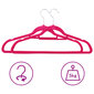 vidaXL drēbju pakaramie, 50 gab., neslīdošs samts, rozā цена и информация | Pakaramie un apģērbu maisi | 220.lv