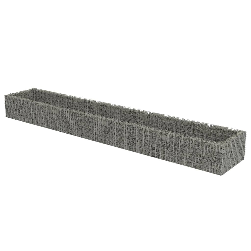 vidaXL gabions, augstā puķu kaste, cinkots tērauds, 540x90x50 cm cena un informācija | Puķu podi | 220.lv