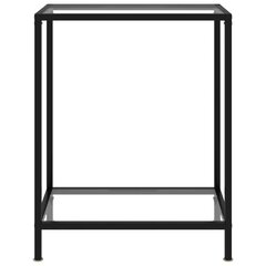 vidaXL konsoles galdiņš, 60x35x75 cm, rūdīts stikls, caurspīdīgs цена и информация | Журнальные столики | 220.lv