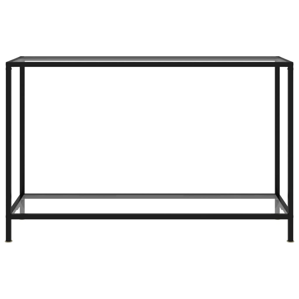 vidaXL konsoles galdiņš, 120x35x75 cm, rūdīts stikls, caurspīdīgs cena un informācija | Žurnālgaldiņi | 220.lv