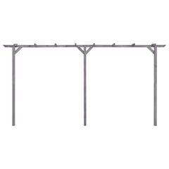 vidaXL dārza pergola, pelēka, 400x40x205 cm, impregnēts priedes koks цена и информация | Подставки для цветов, держатели для вазонов | 220.lv