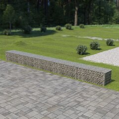 vidaXL gabions ar vāku, cinkots tērauds, 600x50x50 cm цена и информация | Заборы и принадлежности к ним | 220.lv