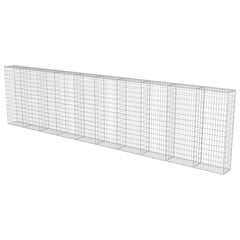 vidaXL gabions ar vāku, cinkots tērauds, 600x30x150 cm cena un informācija | Žogi un piederumi | 220.lv