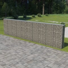 vidaXL gabions ar vāku, cinkots tērauds, 600x30x150 cm cena un informācija | Žogi un piederumi | 220.lv