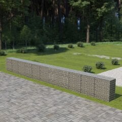 vidaXL gabions ar vāku, cinkots tērauds, 900x50x100 cm цена и информация | Заборы и принадлежности к ним | 220.lv