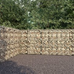 vidaXL gabions ar vāku, cinkots tērauds, 600x30x200 cm цена и информация | Заборы и принадлежности к ним | 220.lv