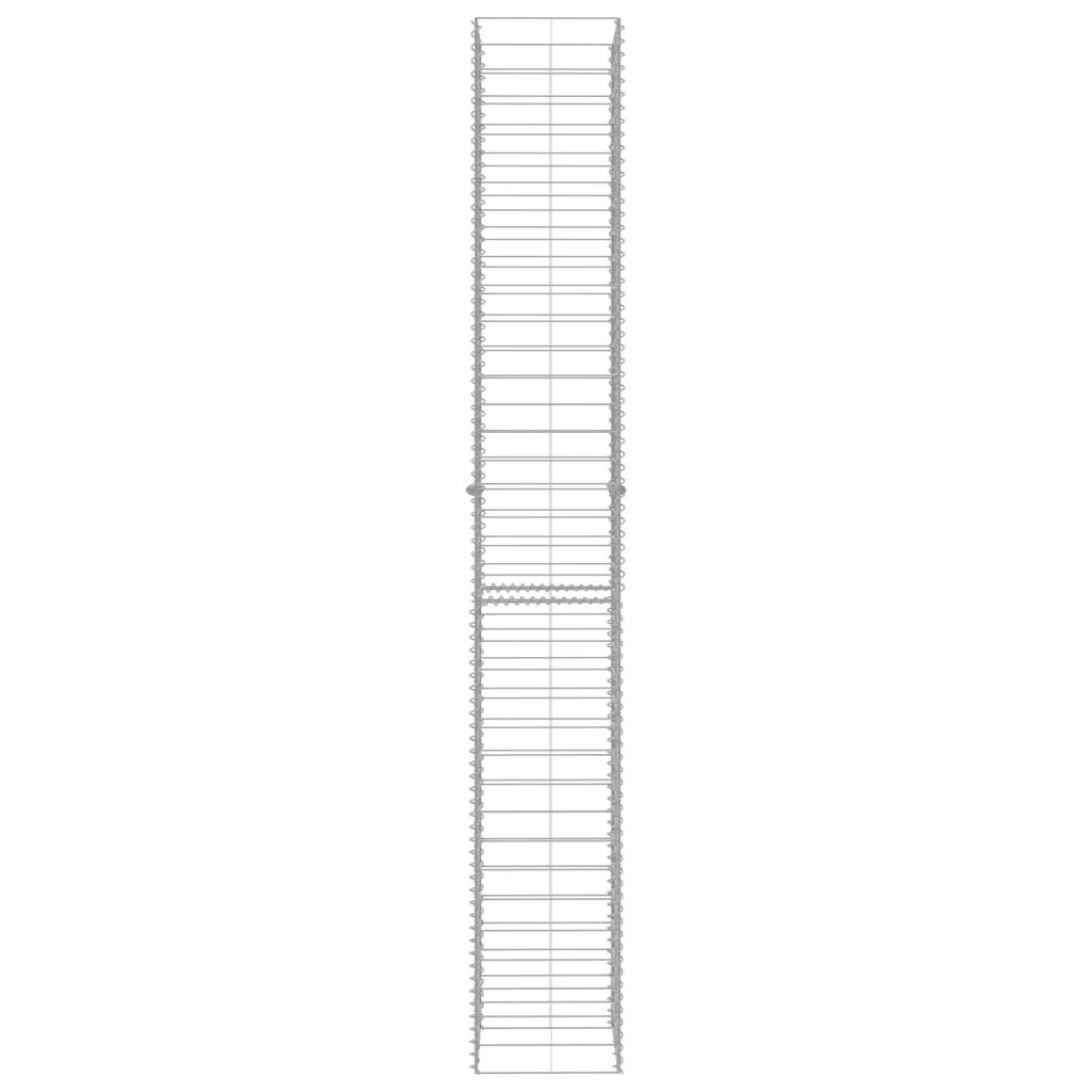 vidaXL gabionu grozi, 3 gab., cinkots tērauds, 25x25x197 cm cena un informācija | Žogi un piederumi | 220.lv