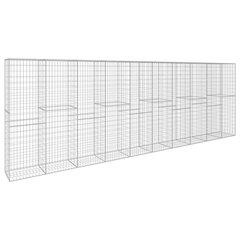 vidaXL gabions ar vāku, cinkots tērauds, 600x50x200 cm cena un informācija | Žogi un piederumi | 220.lv