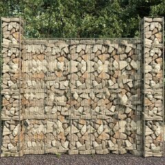 vidaXL gabions ar vāku, cinkots tērauds, 600x50x200 cm цена и информация | Заборы и принадлежности к ним | 220.lv