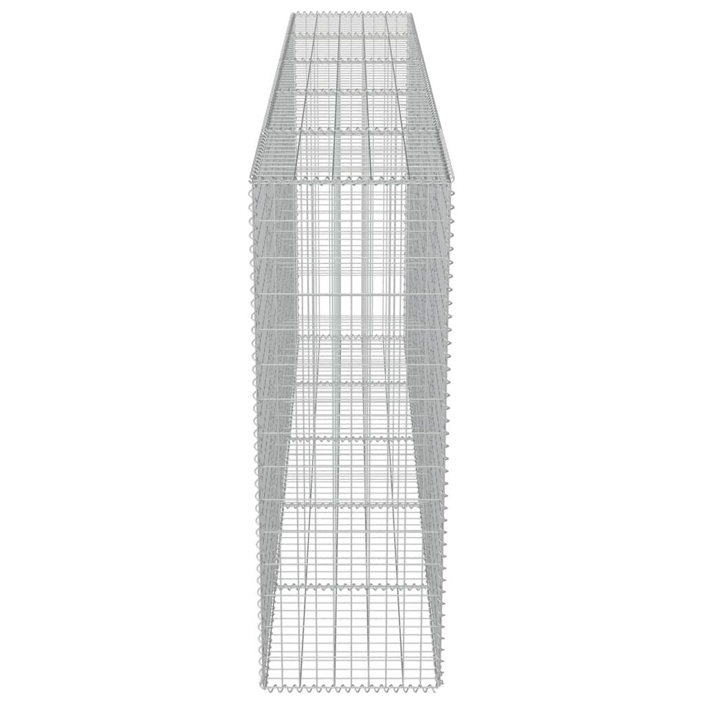 vidaXL gabions ar vāku, cinkots tērauds, 300x50x150 cm cena un informācija | Žogi un piederumi | 220.lv