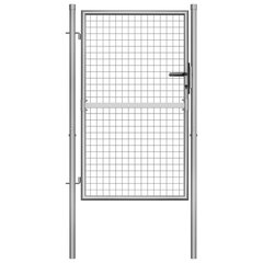 vidaXL dārza vārti, 105x175 cm, cinkots tērauds, sudraba krāsā cena un informācija | Žogi un piederumi | 220.lv