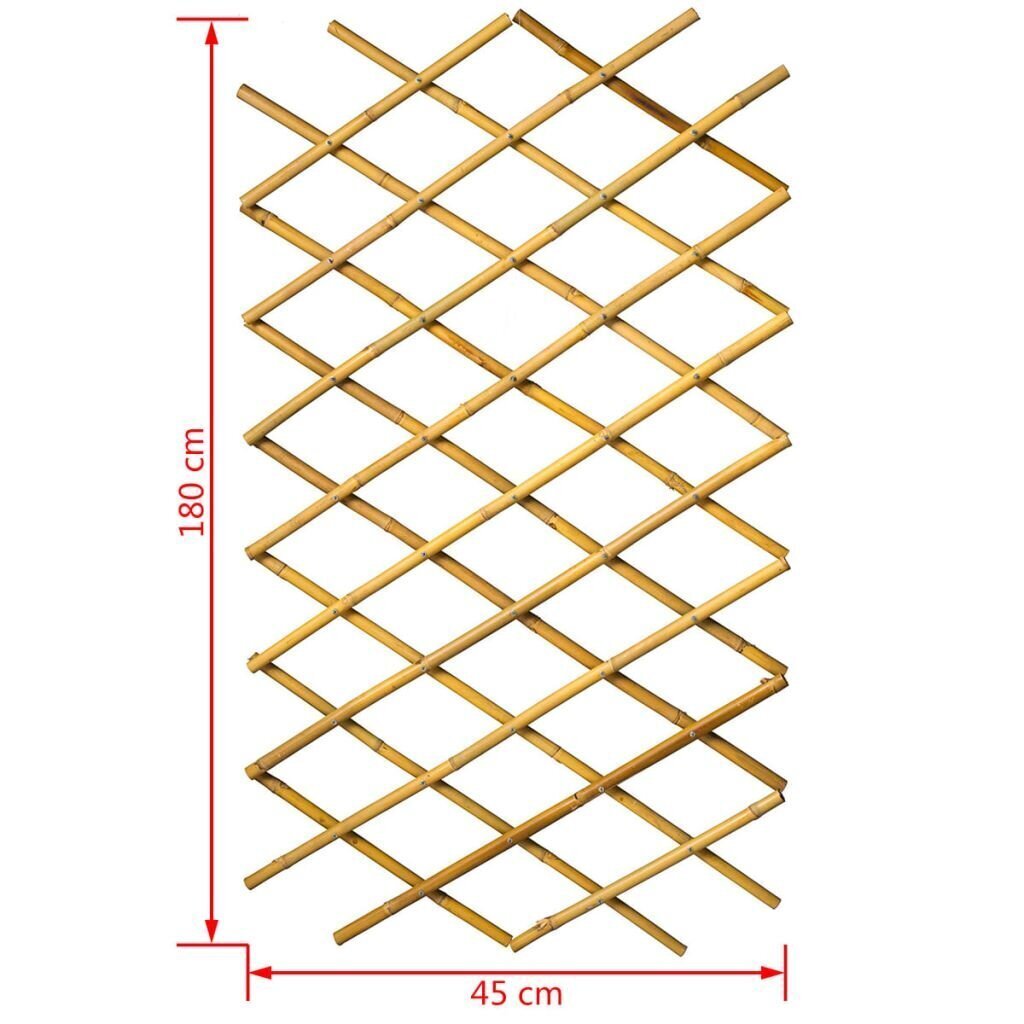 Nature dārza špalera, 45x180 cm, bambuss, 6040720 cena un informācija | Žogi un piederumi | 220.lv