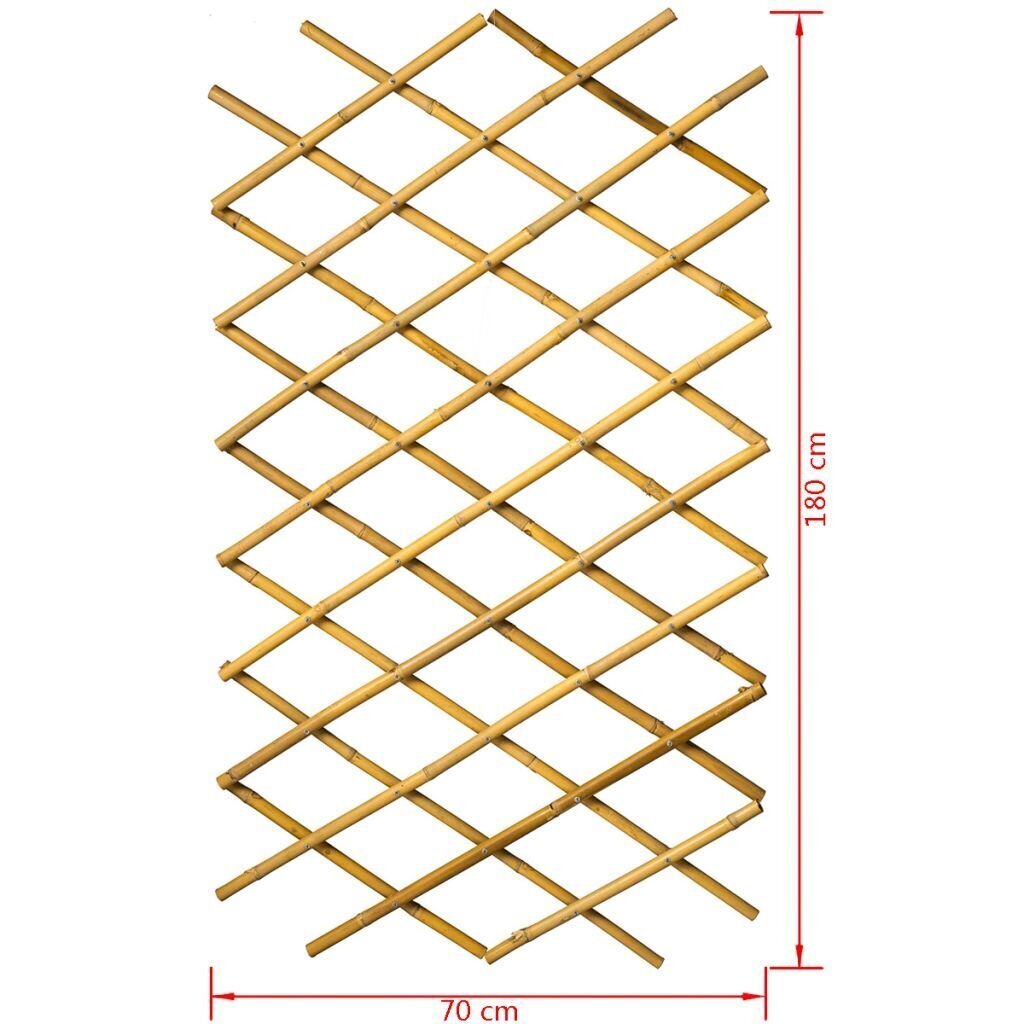 Nature dārza špalera, 70x180 cm, bambuss, 6040721 cena un informācija | Žogi un piederumi | 220.lv