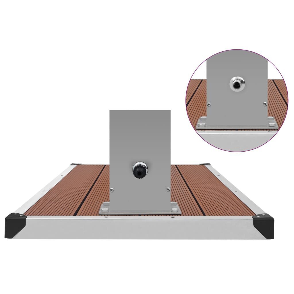 vidaXL āra duša ar pamatni, WPC, nerūsējošs tērauds cena un informācija | Dārza mājiņas, šķūņi, malkas nojumes | 220.lv