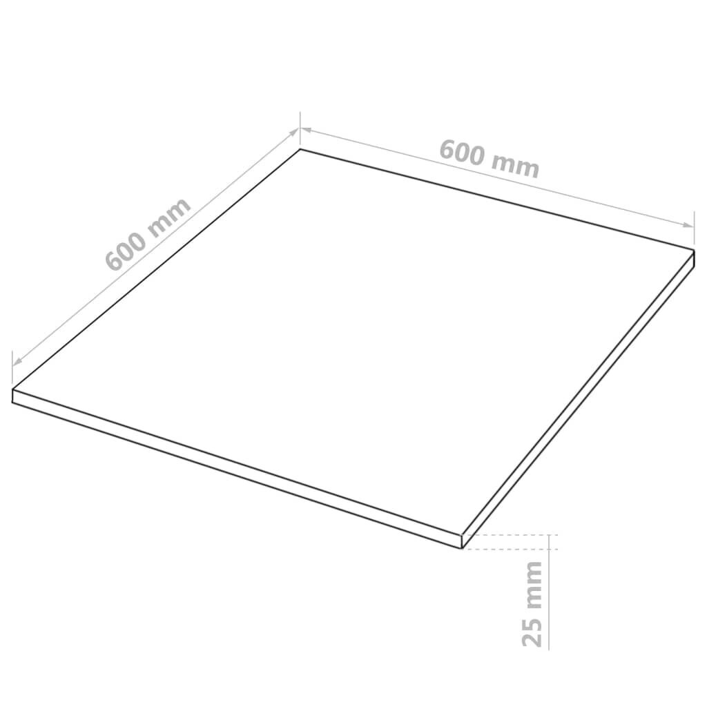 vidaXL MDF plāksnes, 4 gab., kvadrāta, 60x60 cm, 25 mm cena un informācija | Citi piederumi mēbelēm | 220.lv