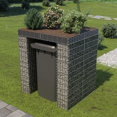 vidaXL gabions atkritumu tvertnēm, cinkots tērauds, 110x100x130 cm cena un informācija | Komposta kastes un āra konteineri | 220.lv