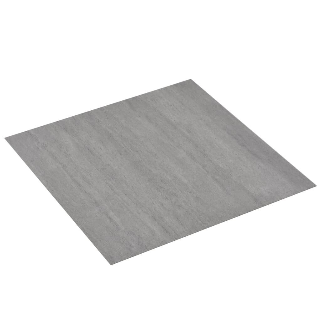 vidaXL grīdas flīzes, pašlīmējošas, 5,11 m², PVC, pelēks punktojums цена и информация | Āra grīdas segumi | 220.lv