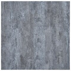 vidaXL grīdas flīzes, pašlīmējošas, 5,11 m², PVC, pelēka marmora krāsa cena un informācija | Āra grīdas segumi | 220.lv