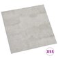 vidaXL grīdas flīzes, 55 gab., pašlīmējošas, 5,11 m², PVC, pelēkas cena un informācija | Āra grīdas segumi | 220.lv