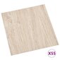 vidaXL grīdas flīzes, 55 gab., pašlīmējošas, 5,11 m², PVC, brūnas цена и информация | Āra grīdas segumi | 220.lv