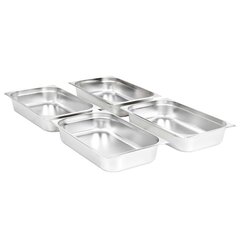 vidaXL Gastronorm trauki, 4 gab., GN 1/1, 100 mm, nerūsējošs tērauds цена и информация | Посуда, тарелки, обеденные сервизы | 220.lv