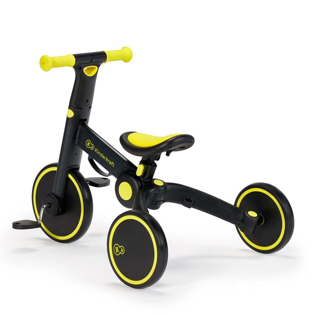 Trīsritenis 3in1 Kinderkraft 4TRIKE, melns цена и информация | Trīsriteņi | 220.lv