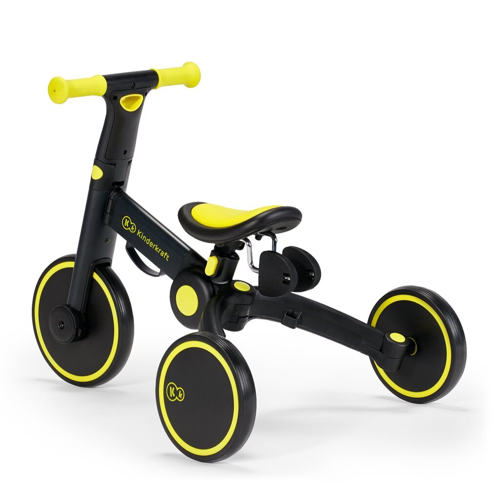 Trīsritenis 3in1 Kinderkraft 4TRIKE, melns цена и информация | Trīsriteņi | 220.lv