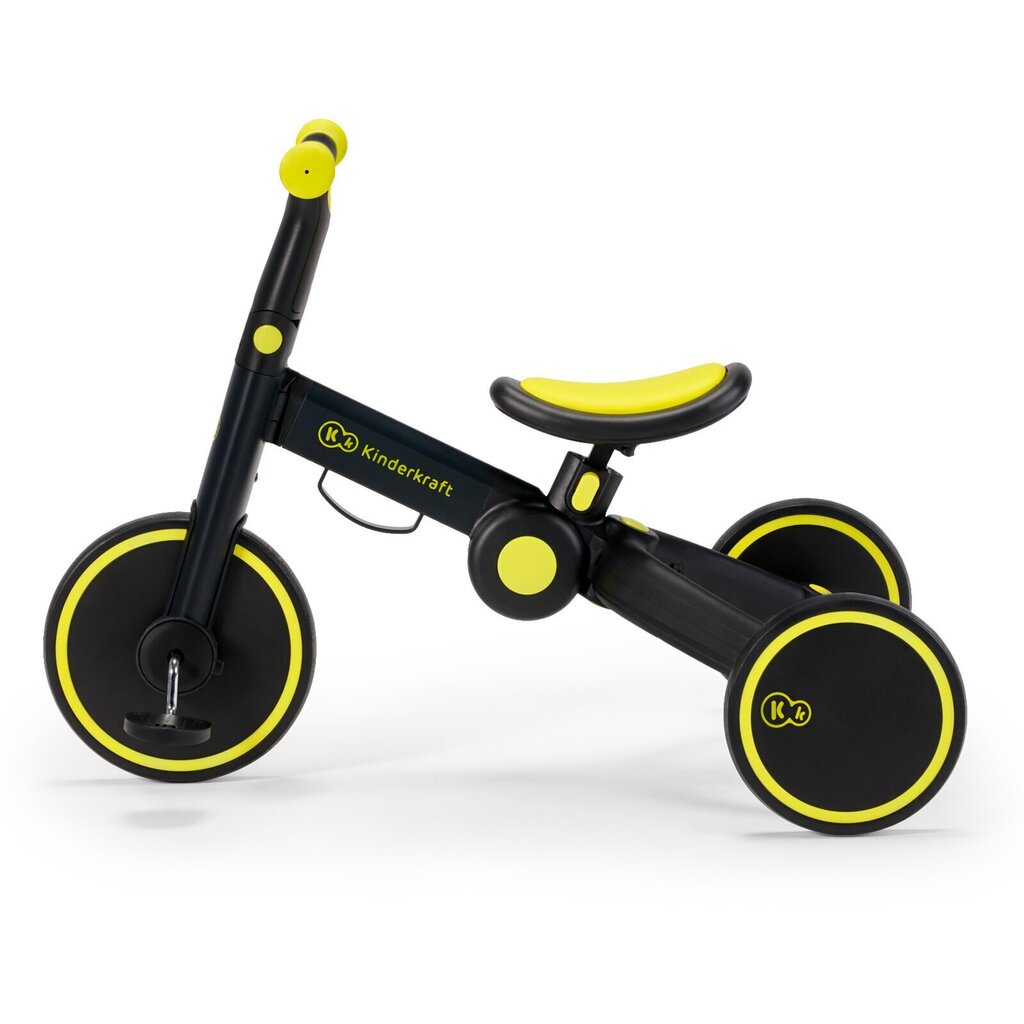 Trīsritenis 3in1 Kinderkraft 4TRIKE, melns цена и информация | Trīsriteņi | 220.lv