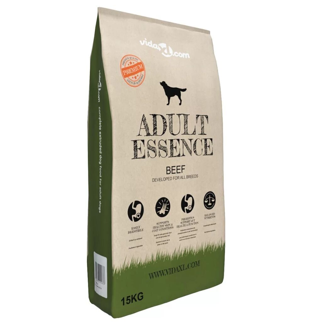 vidaXL suņu sausā barība, Adult Essence Beef, Premium, 15 kg цена и информация | Sausā barība suņiem | 220.lv