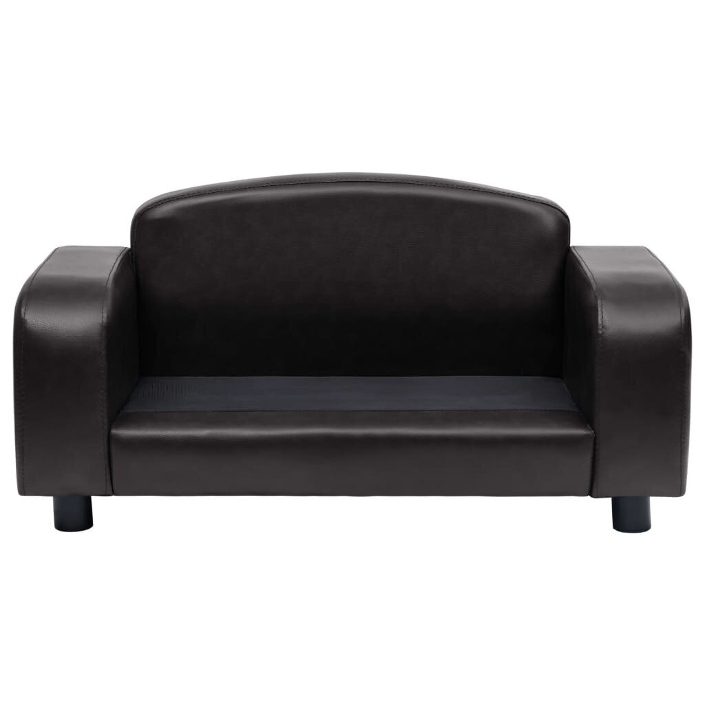 vidaXL suņu dīvāns, melns, 80x50x40 cm, mākslīgā āda cena un informācija | Suņu gultas, spilveni, būdas | 220.lv