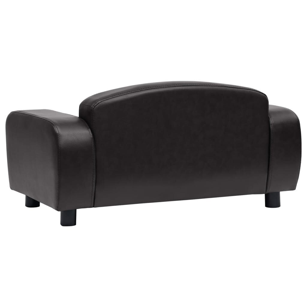 vidaXL suņu dīvāns, melns, 80x50x40 cm, mākslīgā āda cena un informācija | Suņu gultas, spilveni, būdas | 220.lv