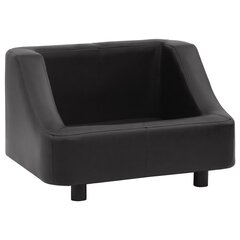 vidaXL suņu dīvāns, melns, 67x52x40 cm, mākslīgā āda цена и информация | Лежаки, домики | 220.lv