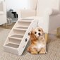 vidaXL saliekamas suņu kāpnes, 62x40x49,5 cm, krēmkrāsas цена и информация | Suņu gultas, spilveni, būdas | 220.lv