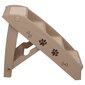 vidaXL saliekamas suņu kāpnes, 62x40x49,5 cm, brūnas cena un informācija | Suņu gultas, spilveni, būdas | 220.lv