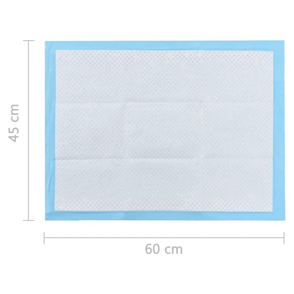 vidaXL absorbējošie paladziņi mājdzīvniekiem, 100 gab., 60x45 cm cena un informācija | Kopšanas līdzekļi dzīvniekiem | 220.lv