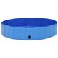 vidaXL suņu baseins, salokāms, zils, 160x30 cm, PVC cena un informācija | Kopšanas līdzekļi dzīvniekiem | 220.lv