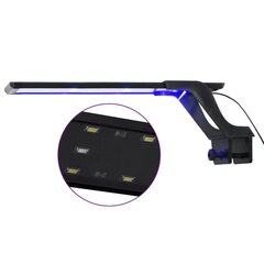 vidaXL akvārija LED lampa ar stiprinājumu, 35-55 cm, zila un balta cena un informācija | Akvāriji un aprīkojums | 220.lv