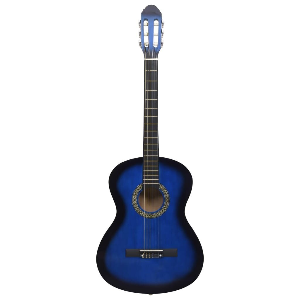 vidaXL klasiskā ģitāra iesācējiem ar somu, zila, 4/4, 39" цена и информация | Ģitāras | 220.lv