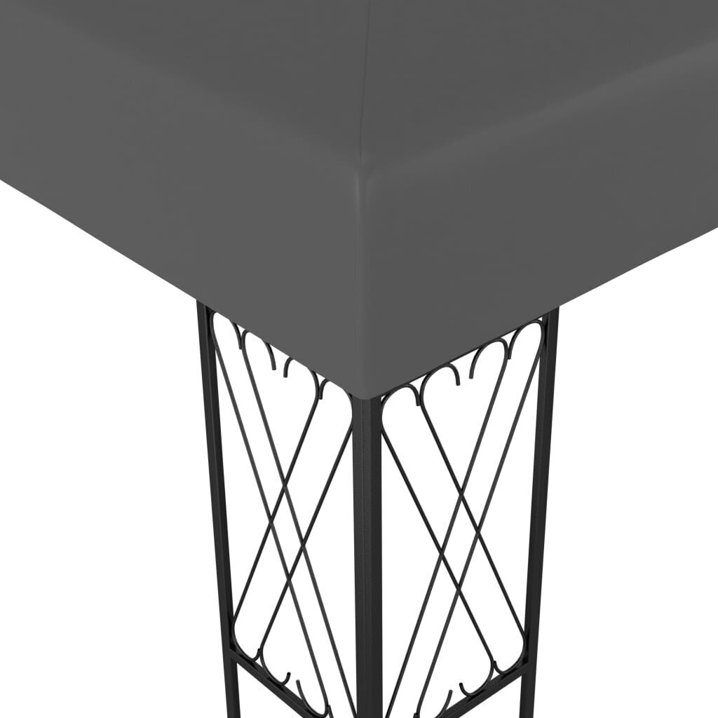 vidaXL dārza nojume, 3x4 m, antracītpelēks audums cena un informācija | Dārza nojumes un lapenes | 220.lv