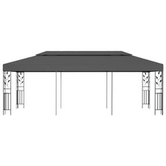 vidaXL dārza nojume, 3x6 m, antracītpelēka цена и информация | Беседки, навесы, тенты | 220.lv