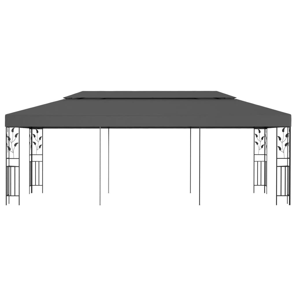 vidaXL dārza nojume, 3x6 m, antracītpelēka цена и информация | Dārza nojumes un lapenes | 220.lv