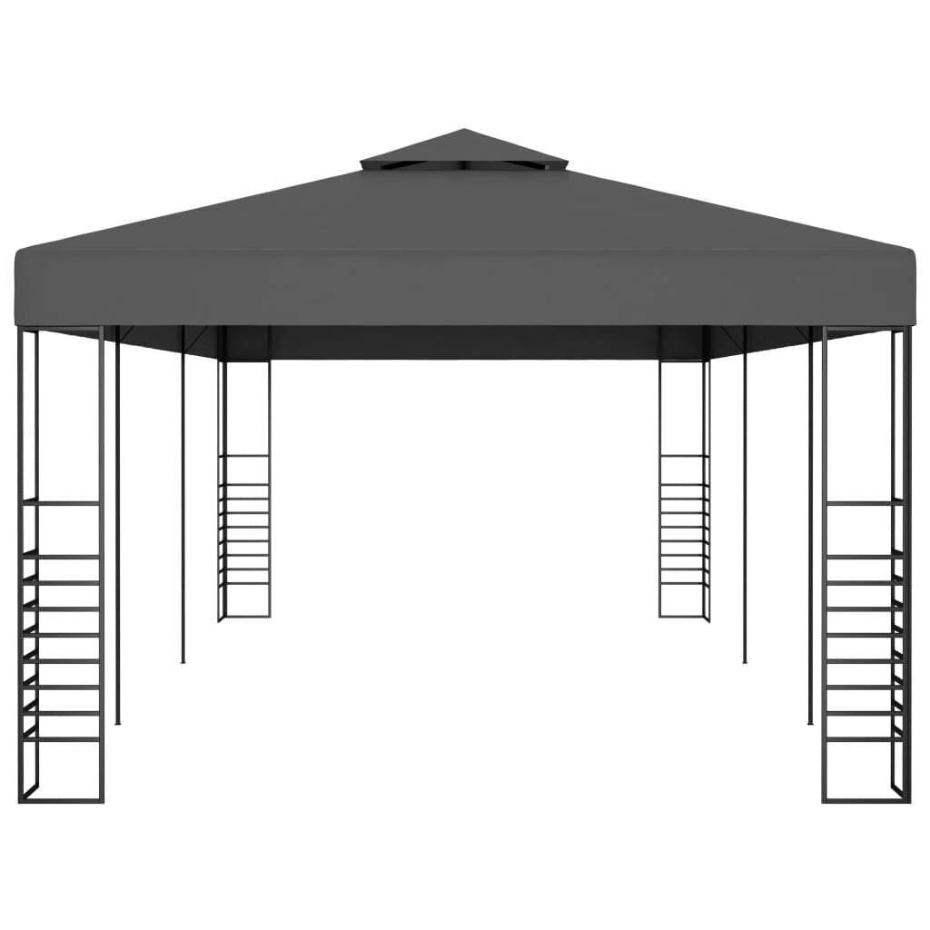 vidaXL dārza nojume, 3x6 m, antracītpelēka цена и информация | Dārza nojumes un lapenes | 220.lv