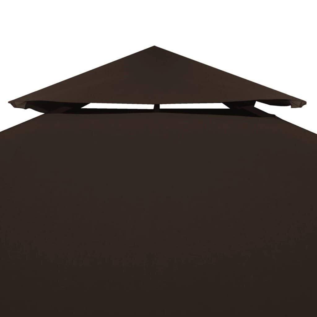 vidaXL nojumes jumta pārsegs, divdaļīgs, 310 g/m², 3x3 m, brūns cena un informācija | Dārza nojumes un lapenes | 220.lv